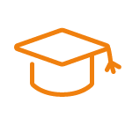 Icon Bildung orange